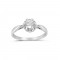 Solitaire engagement ring with diamond in 18k white gold