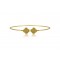 Bracelet with flowers and diamonds 0.030ct in K18 gold 