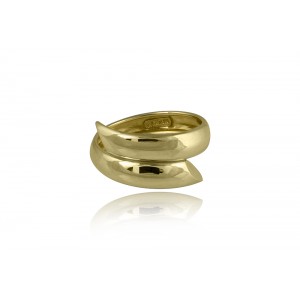 Δαχτυλίδι διπλό από χρυσό Κ14