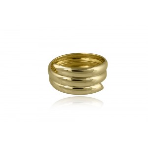 Δαχτυλίδι τριπλό από χρυσό Κ14