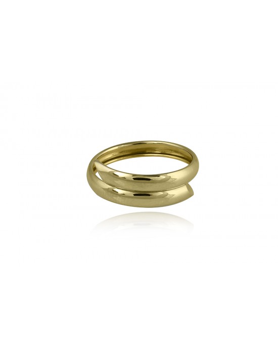 Double ring in 14k gold
