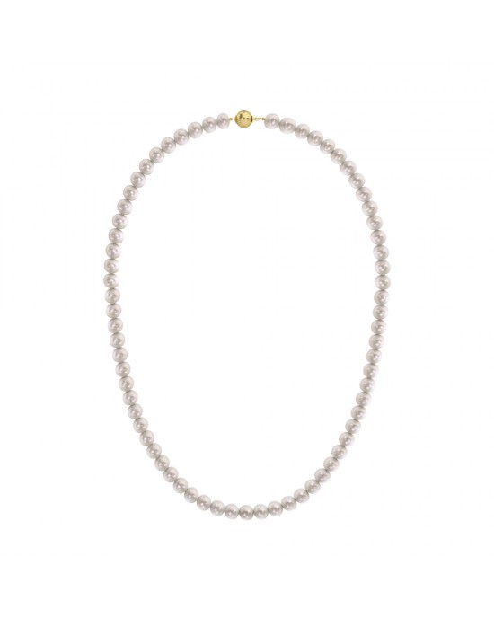 Round biwa pearl necklace in 14k gold Round biwa pearl necklace in 14k gold