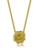 18K Gold "Archaic Daisy" Necklace with Diamond 0.025ct