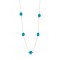 18Κ Gold Necklace with 5 Arizona Turquoise 