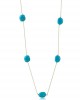 18Κ Gold Necklace with 5 Arizona Turquoise 