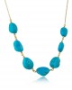 K18 Gold Necklace with 7 Arizona Turquoise
