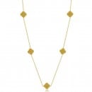 Βυζαντινό κολιέ με λουλούδια και διαμάντια από χρυσό Κ18 