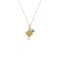 Square Byzantine pendant with diamond in 14k gold