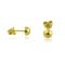 Hammered  stud earrings 6mm in 18k gold
