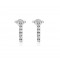 Tennis earrings with diamonds 0.30ct in 18k white gold