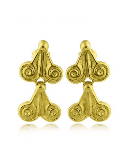 Αρχαϊκά σκουλαρίκια από Χρυσό Κ18