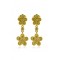 Archaic Era Daisies Earrings with Diamonds in 18k gold