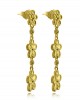 Αρχαϊκά σκουλαρίκια μαργαρίτες με διαμάντια από χρυσό Κ18 