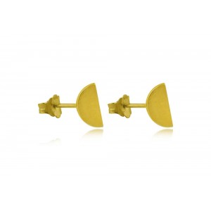 Καρφωτά σφυρήλατα σκουλαρίκια από Χρυσό Κ18