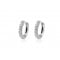 Hoop Earrings with Diamonds 0.25ct in 18k white gold