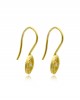Βυζαντινά σκουλαρίκια "Μάτι" από Χρυσό Κ18 με διαμάντια