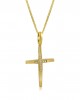 Cross with CZ in 14K gold