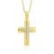 Baptism cross with CZ in 14k gold