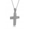 Men's cross in 14k white gold