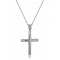 Baptism cross in 14k white gold