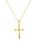 Byzantine cross with diamond in 18K gold - Luxurious jewelry Byzantine cross with diamond in 18K gold - Refined Byzantine design