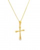 Byzantine cross with diamond in 18K gold - Luxurious jewelry Byzantine cross with diamond in 18K gold - Refined Byzantine design