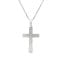 Μen's cross in 14k white gold