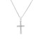 Σταυρός με διαμάντια και αλυσίδα από λευκόχρυσο Κ18