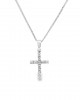 Cross with diamonds in 18K white gold  Cross with diamonds in 18K white gold