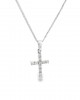 Cross with diamonds in 18K white gold  Cross with diamonds in 18K white gold