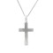 Baptism cross in 14k white gold