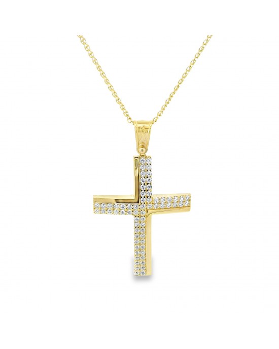 Cross with CZ in 14k gold Cross with CZ in 14k gold