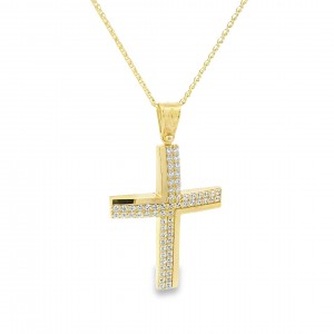 Cross with CZ in 14k gold Cross with CZ in 14k gold