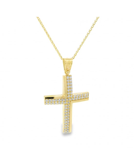 Cross with CZ in 14k gold Cross with CZ in 14k gold