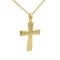 Hammered cross in 14k gold