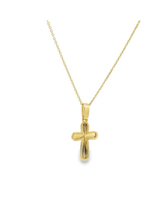 Ανδρικός σταυρός από χρυσό Κ14 - Κλασικός και ανθεκτικός σχεδιασμός