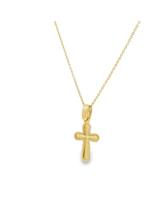 Ανδρικός σταυρός από χρυσό Κ14 - Κλασικός και ανθεκτικός σχεδιασμός