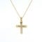 Two-tone cross in 14K gold