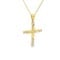 Women's baptism cross with cubic zirconia in 14K gold