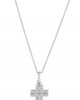 Pave cross with diamonds in 18k white gold
