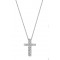 Cross with diamonds in 18k white gold 