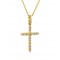 Cross with diamonds in 18k gold and chain