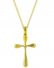 Women's cross with diamond in 14K gold - Refined luxury Women's cross with diamond in 14K gold - Classic and elegant design