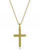 Cross in 14k Gold with sandblasted texture