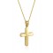 Men's baptism cross in 14k gold