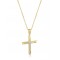 Men's baptism cross in 14k gold