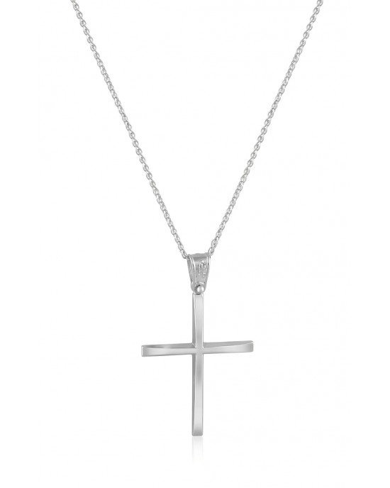 Cross with in 14K white gold