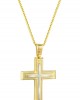 Two-toned baptism cross in 14K gold Two-toned baptism cross in 14K gold