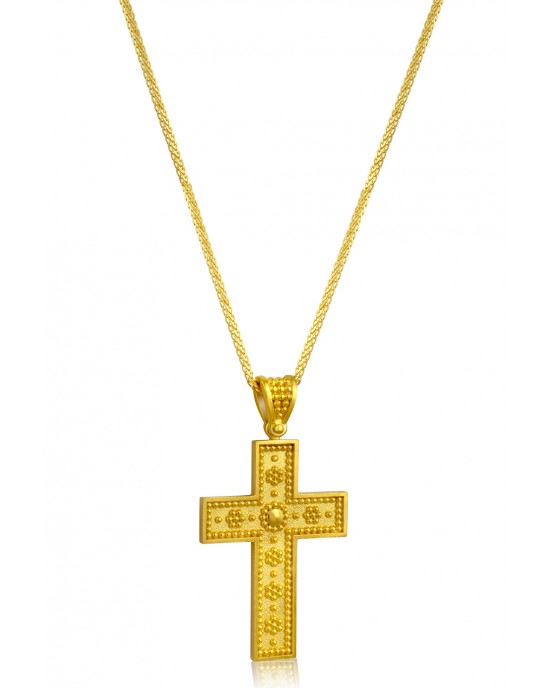 Byzantine cross in 18k gold