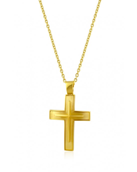 Ανδρικός σταυρός από χρυσό Κ22